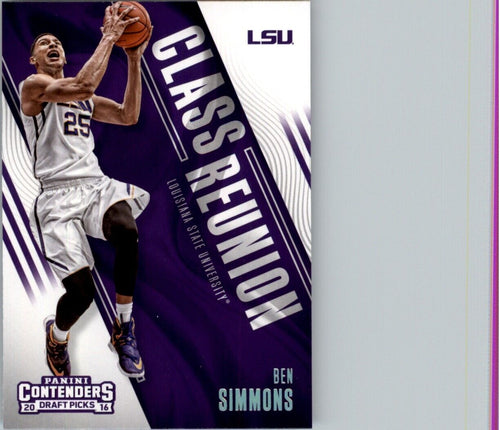 2016-17 Panini Contenders Draft Picks Class Reunion Ben Simmons LSU Tigers #1