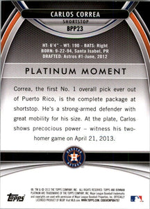 2013 Bowman Platinum Prospects Carlos Correa RC Houston Astros #BPP23