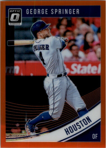 2018 Donruss Optic Orange George Springer 014/199 Houston Astros #134
