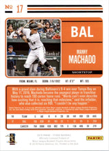 Load image into Gallery viewer, 2018 Panini Chronicles Studio Manny Machado Baltimore Orioles #17