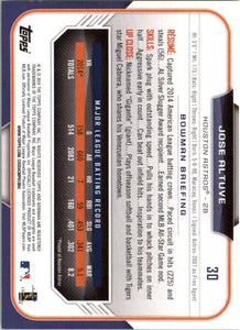 2015 Bowman Jose Altuve Houston Astros #30