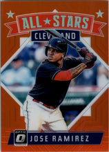 Load image into Gallery viewer, 2018 Donruss Optic Orange Jose Ramirez 006/199 Cleveland Indians #169
