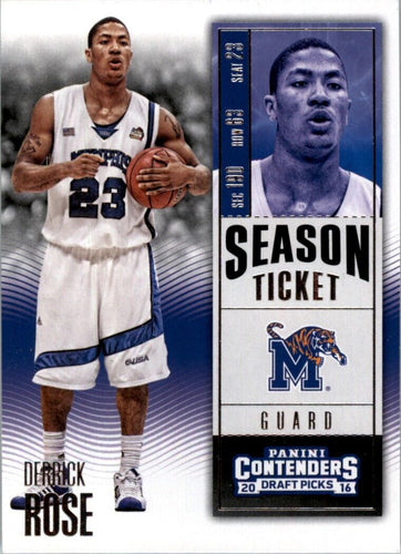 2016-17 Panini Contenders Draft Picks Derrick Rose Memphis Tigers #28
