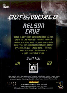 2018 Donruss Optic Out of This World Nelson Cruz /99 Seattle Mariners #OW15