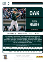 Load image into Gallery viewer, 2018 Panini Chronicles Studio Dustin Fowler RC Oakland Athletics #2