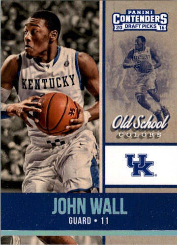 2016-17 Panini Contenders Draft Picks Old School Colors John Wall Kentucky