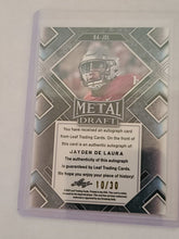 Load image into Gallery viewer, 2022 Leaf Metal Draft  Jayden De Laura Blue Prismati  RC Auto #d /30