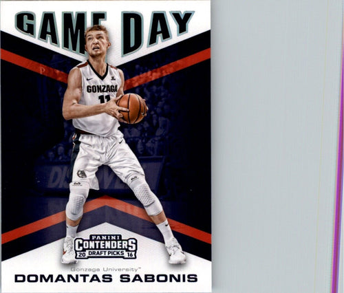 2016-17 Panini Contenders Draft Picks Domantas Sabonis Gonzaga Bulldogs #16