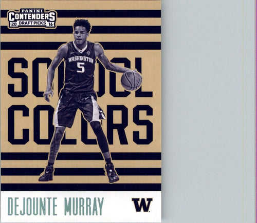 2016-17 Panini Contenders Draft Picks School Colors Dejounte Murray Washington