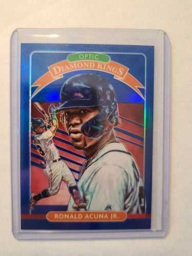 2020 Panini Donruss Optic Diamond Kings Blue Prizm /75 Ronald Acuna Jr #8