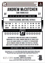 Load image into Gallery viewer, 2016 Donruss Optic BLUE Andrew McCutchen /149 Pittsburgh Pirates #22