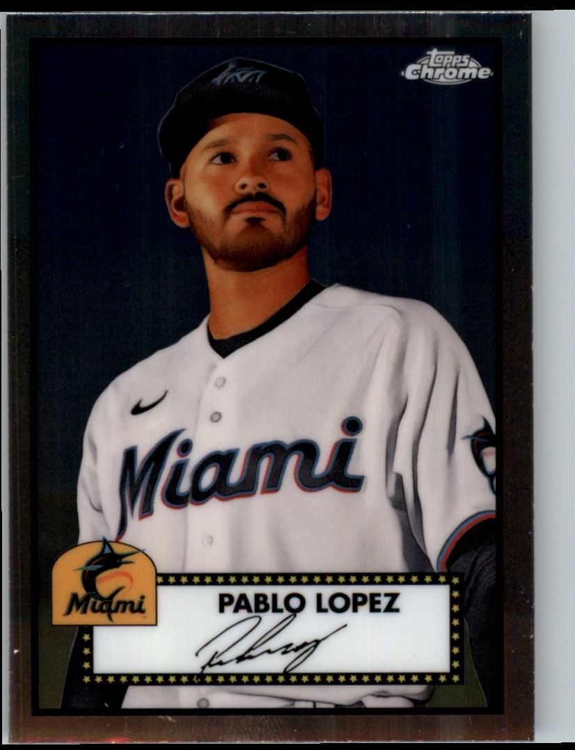 2021 Topps Chrome Platinum Anniversary Pablo Lopez Miami Marlins #352