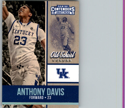 2016-17 Panini Contenders Draft Picks Old School Colors Anthony Davis Kentucky