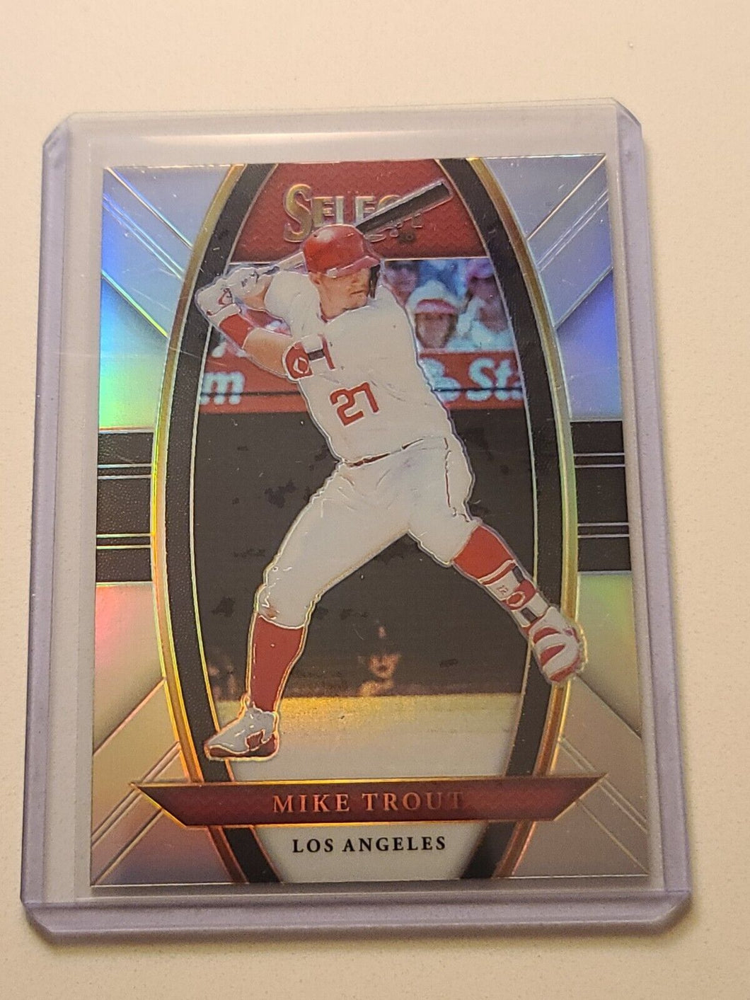 2018 Panini Select Mike Trout SILVER Prizm Card SP Angels