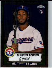 Load image into Gallery viewer, 2021 Topps Chrome Platinum Anniversary Sherten Apostel RC Texas Rangers #95