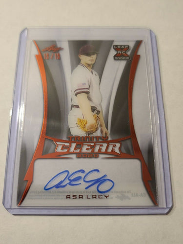 2020 LEAF TRINITY CLEAR RC ROOKIE XRC AUTO ASA LACY /15