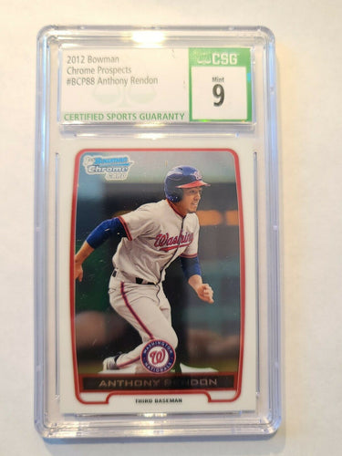 2012 Bowman Prospects Anthony Rendon 1st Bowman Card CSG 9 MINT #BP88 RC