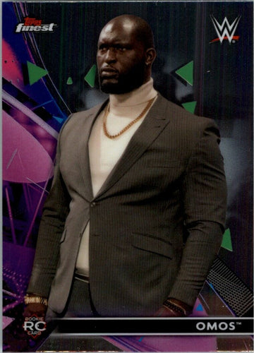2021 Topps Finest WWE Omos RC #28