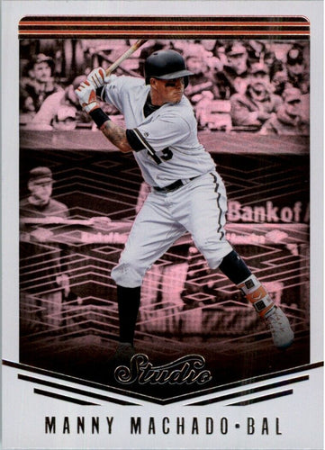 2018 Panini Chronicles Studio Manny Machado Baltimore Orioles #17