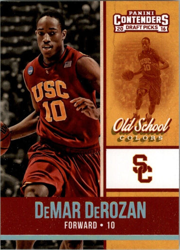2016-17 Panini Contenders Draft Picks Old School Colors DeMar DeRozan USC