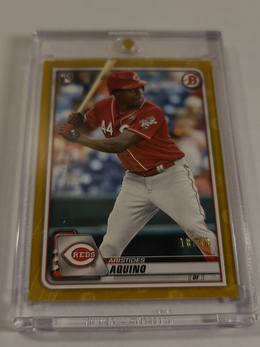 2020 Bowman Baseball Gold Rookie #79 Aristides Aquino #18/50