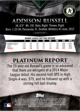 Load image into Gallery viewer, 2014 Bowman Platinum Prospects Addison Russell Oakland Athletics #BPP30