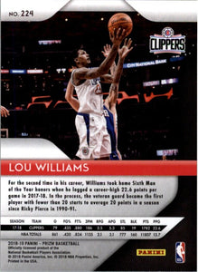2018-19 Panini Prizm Lou Williams Los Angeles Clippers #224