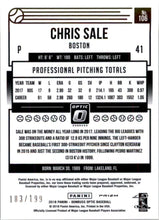 Load image into Gallery viewer, 2018 Donruss Optic Orange Chris Sale 183/199 Boston Red Sox #106
