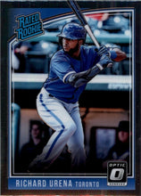 Load image into Gallery viewer, 2018 Panini Chronicles Optic Rated Rookies Richard Urena RC Toronto Blue Jays