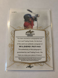 2020 Leaf Trinity Wilderd Patino Auto Rookie Rc #A-WP1
