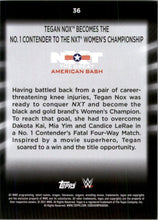 Load image into Gallery viewer, 2021 Topps WWE Women&#39;s Division Tegan Knox #36