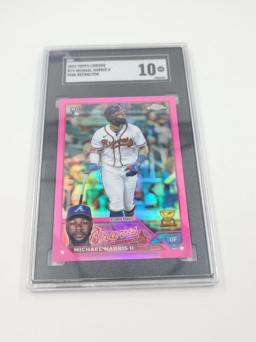 2023 Topps Chrome Michael Harris II Pink Refractor RC #79 SGC 10