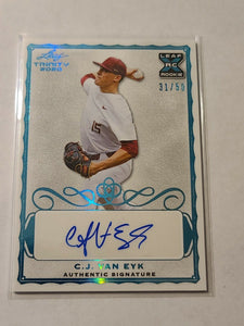 2020 Leaf Trinity C.J. Van Eyk Auto 31/50 rookie XRC