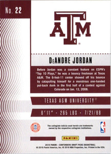 2016-17 Panini Contenders Draft Picks Championship Ticket DeAndre Jordan Texas