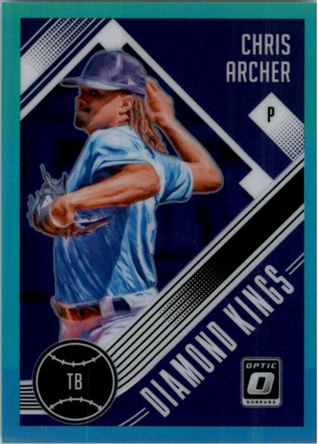 2018 Donruss Optic Aqua Chris Archer 124/299 Tampa Bay Rays #3