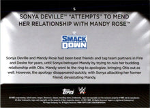 Load image into Gallery viewer, 2021 Topps WWE Women&#39;s Division Mandy Rose Sonya Deville #5