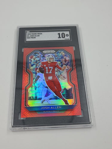 2020 Panini Prizm Josh Allen Red Prizm SP #1 Buffalo Bills SGC 10