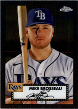 Load image into Gallery viewer, 2021 Topps Chrome Platinum Anniversary Mike Brosseau Tampa Bay Rays #416