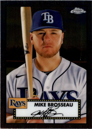 2021 Topps Chrome Platinum Anniversary Mike Brosseau Tampa Bay Rays #416