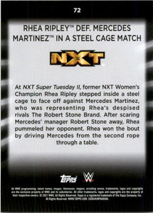 2021 Topps WWE Women's Division Rhea Ripley #72