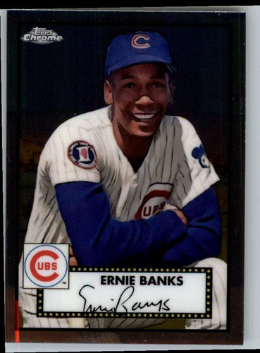 2021 Topps Chrome Platinum Anniversary Ernie Banks Chicago Cubs #617