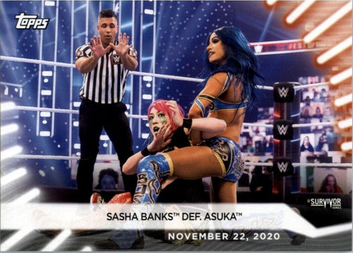 2021 Topps WWE Women's Division Asuka Sasha Banks #98