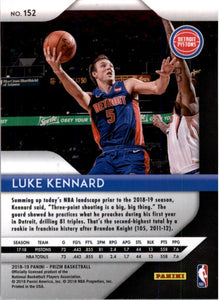 2018-19 Panini Prizm Luke Kennard Detroit Pistons #152
