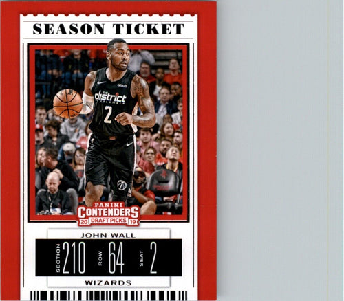 2019-20 Panini Contenders Draft Picks Ticket Blue Foil John Wall Washington