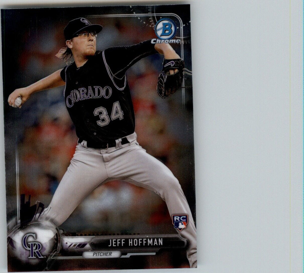 2017 Bowman Chrome Jeff Hoffman RC Colorado Rockies #61