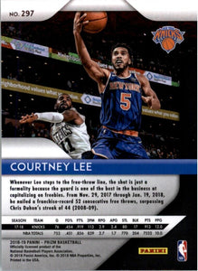 2018-19 Panini Prizm Courtney Lee New York Knicks #297