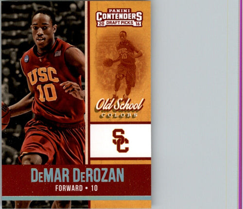 2016-17 Panini Contenders Draft Picks Old School Colors DeMar DeRozan USC