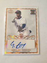 Load image into Gallery viewer, 2020 Leaf Trinity Baseball Geraldo Perdomo BRONZE PARALLEL AUTO SP signed