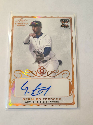 2020 Leaf Trinity Baseball Geraldo Perdomo BRONZE PARALLEL AUTO SP signed