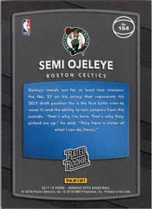 2017-18 Donruss Optic Semi Ojeleye RC Boston Celtics #164 Red Yellow